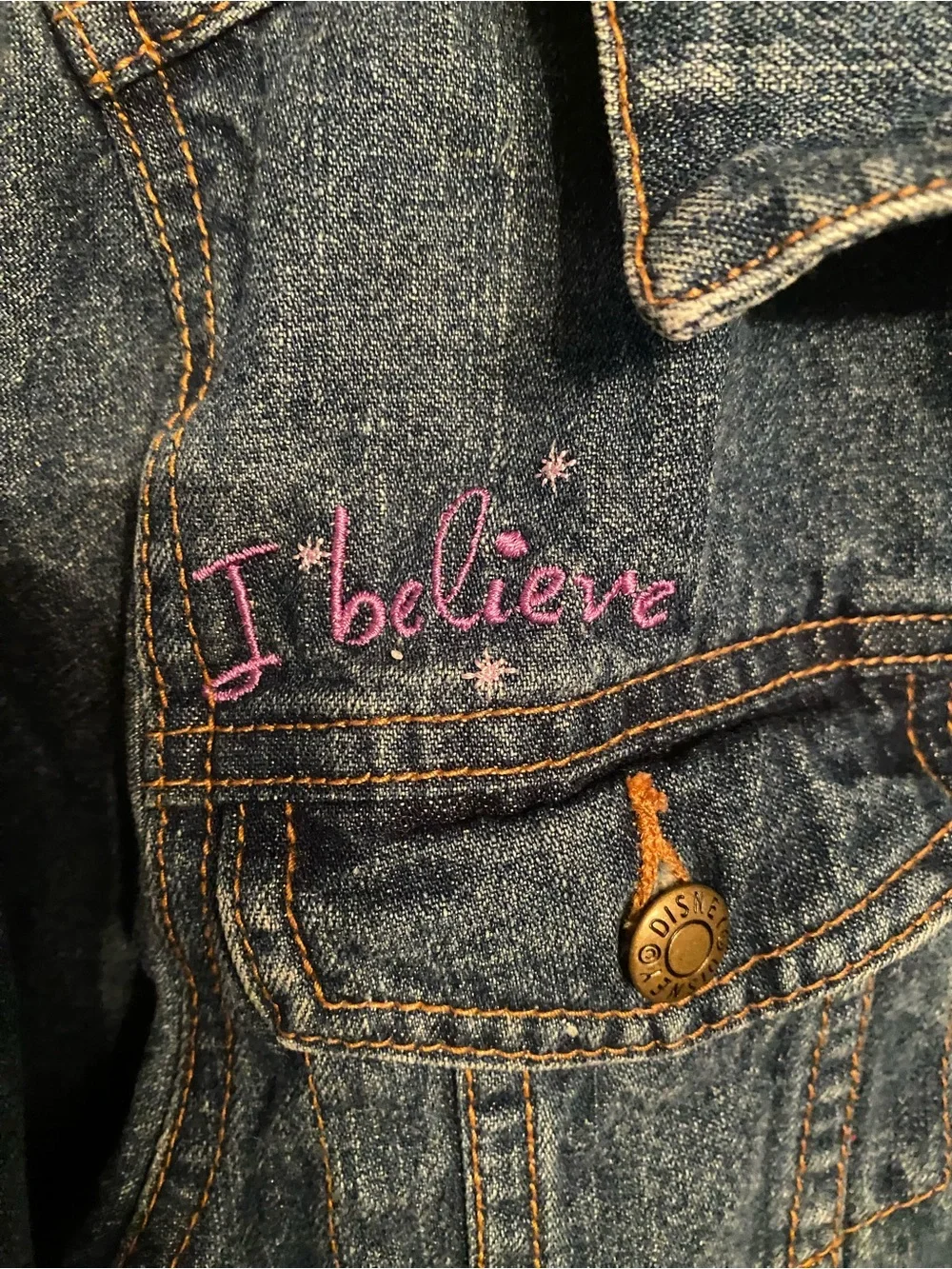 Disney Vintage Tinker Bell Embroidered Denim Jacket